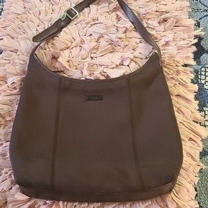 Coach brown nylon handbag